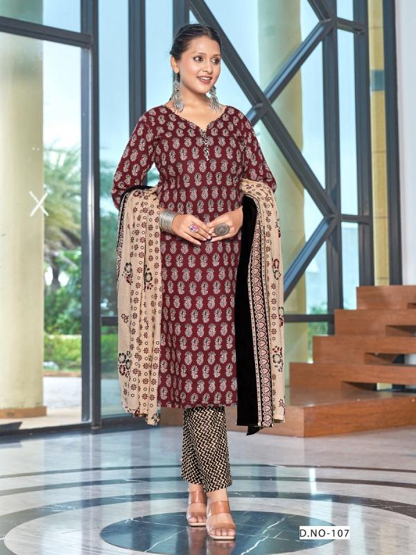 SC Sky Gold Vol-1 – Ajrak Special Kurti Pant With Dupatta